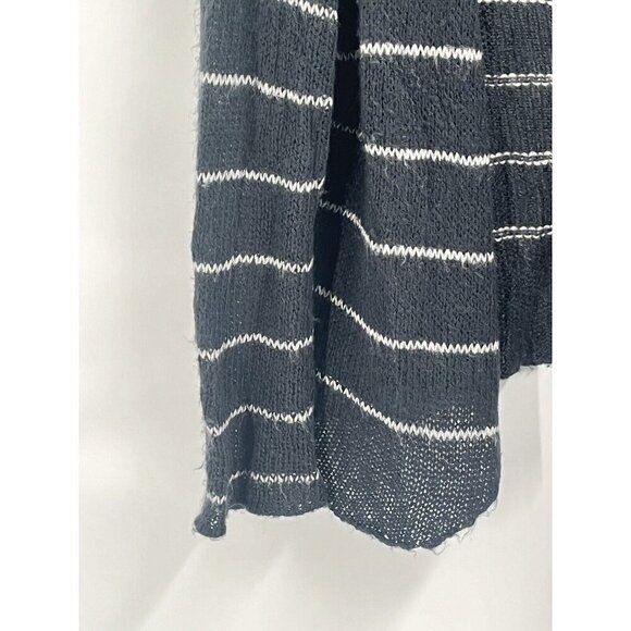 Wooden Ships Striped Open Cardigan Gray Wool Mohair Sz S / M - Picture 2 of 5